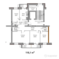 ЖК Abylai Khan — 4-ком 118,1 м² (от 38 973 000 тг)