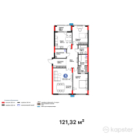 ЖК Atlant Unique — 3-ком 121,3 м² (от 87 957 000 тг)