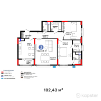ЖК Nexpo Classic Style — 3-ком 102,4 м² (от 71 496 140 тг)