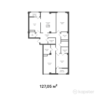 ЖК Capital. Life — 4-ком 127,1 м² (от 146 361 600 тг)