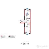 Бигвилль Grand Park — 2-ком 47,6 м² (от 23 927 710 тг)