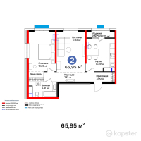 Бигвилль Grand Park — 2-ком 66 м² (от 33 172 850 тг)