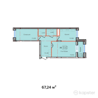 ЖК Imran — 2-ком 67,2 м² (от 23 534 000 тг)