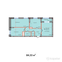 ЖК Imran — 3-ком 84,3 м² (от 29 515 500 тг)