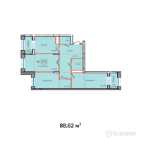 ЖК Imran — 3-ком 88,6 м² (от 31 017 000 тг)