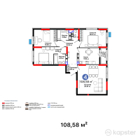 ЖК Grand Turan — 4-ком 108,6 м² (null)
