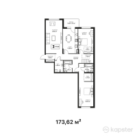ЖК Monterosa — 3-ком 173,6 м² (от 182 301 000 тг)