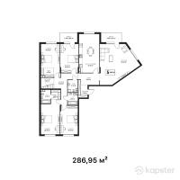ЖК Monterosa — 5-ком 287 м² (от 301 297 500 тг)