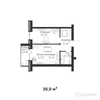 ЖК Burabay Tower — 1-ком 36,9 м² (от 9 594 000 тг)