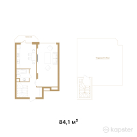 ЖК Sky Park — 1-ком 84,1 м² (от 98 397 000 тг)