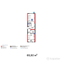 ЖК Verdi — 1-ком 65,9 м² (от 54 713 600 тг)