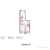 ЖК Verdi — 2-ком 93,6 м² (от 77 721 200 тг)