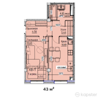 ЖК Turan — 1-ком 43 м² (от 19 350 000 тг)