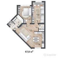 ЖК Aurus — 3-ком 67,8 м² (null)