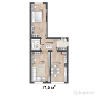 ЖК Aurus — 2-ком 71,5 м² (null)