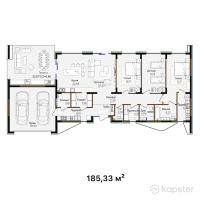 КГ Mirva Residence — 3-ком 185.3 м² (от 101,931,500 тг)