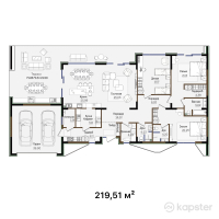 КГ Mirva Residence — 3-ком 219.5 м² (от 120,730,600 тг)