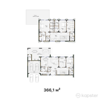 КГ Mirva Residence — 4-ком 366 м² (от 201 305 500 тг)