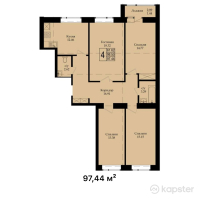 ЖК Мардан — 4-ком 97,4 м² (от 29 232 000 тг)