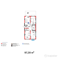 ЖК Dream City. Family — 3-ком 97,3 м² (от 51 461 120 тг)