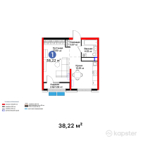 Бигвилль Grand Park — 1-ком 38,2 м² (от 19 224 660 тг)