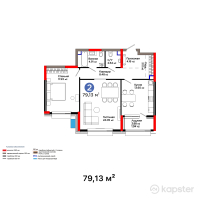 ЖК Nexpo Vision — 2-ком 79.1 м² (от 46,686,700 тг)