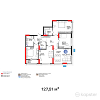 ЖК Capital Park.Sky — 4-ком 127.5 м² (от 65,030,100 тг)