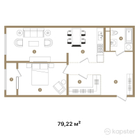 ЖК Satpaev — 2-ком 79,2 м² (от 64 168 200 тг)