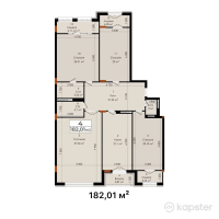 ЖК Samal Avenue — 4-ком 182 м² (от 100 105 500 тг)