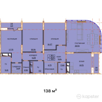 ЖК Tokyo — 4-ком 138 м² (от 66 240 000 тг)