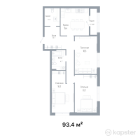 ЖК Salzburg — 3-ком 93,4 м² (от 73 412 400 тг)