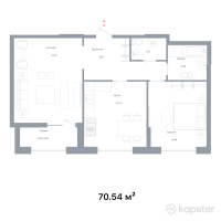 ЖК NOHO — 2-ком 70,5 м² (от 43 805 340 тг)