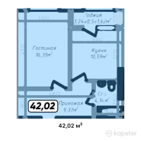 ЖК AULET — 1-ком 42 м² (от 8 404 000 тг)