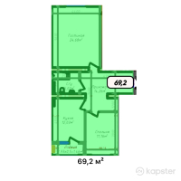 ЖК AULET — 2-ком 69,2 м² (от 13 840 000 тг)