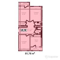 ЖК AULET — 3-ком 81,8 м² (от 16 356 000 тг)