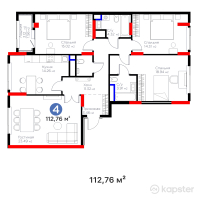 Бигвилль Sapa.4LIFE — 4-ком 112,8 м² (от 48 261 280 тг)