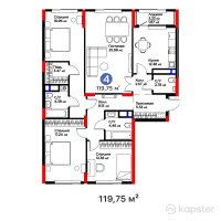 Бигвилль Sapa.4LIFE — 4-ком 119,8 м² (от 51 253 000 тг)