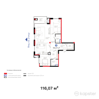ЖК Hyde Park Shymkent — 3-ком 116,1 м² (от 98 079 150 тг)
