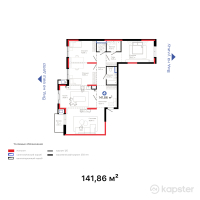 ЖК Hyde Park Shymkent — 4-ком 141,9 м² (от 119 871 700 тг)