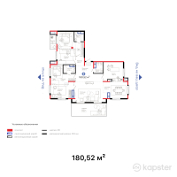 ЖК Hyde Park Shymkent — 5-ком 180,5 м² (от 152 539 400 тг)