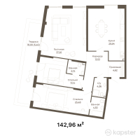 КД Privilegia — 3-ком 143 м² (от 257 328 000 тг)