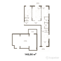 КД Privilegia — 3-ком 148,7 м² (от 267 588 000 тг)