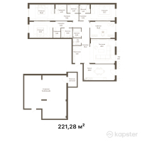 КД Privilegia — 5-ком 221,3 м² (от 398 304 000 тг)