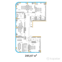 ЖК  Hyde Premium Tower — 5-ком 285,7 м² (от 203 968 380 тг)