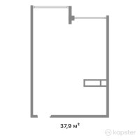 ЖК Alatau Plus — 1-ком 37,9 м² (от 18 980 320 тг)