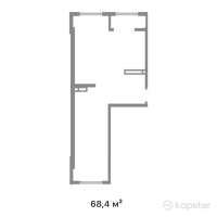 ЖК Kenesary — 2-ком 68,4 м² (от 30 020 760 тг)