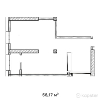 ЖК Кристалл — 1-ком 56,2 м² (от 32 016 900 тг)