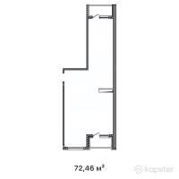 ЖК Кристалл — 2-ком 72,5 м² (от 41 302 200 тг)