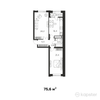 ЖК Everest — 2-ком 75,6 м² (null)