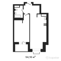 ЖК Наследие — 2-ком 54,2 м² (от 39 266 000 тг)